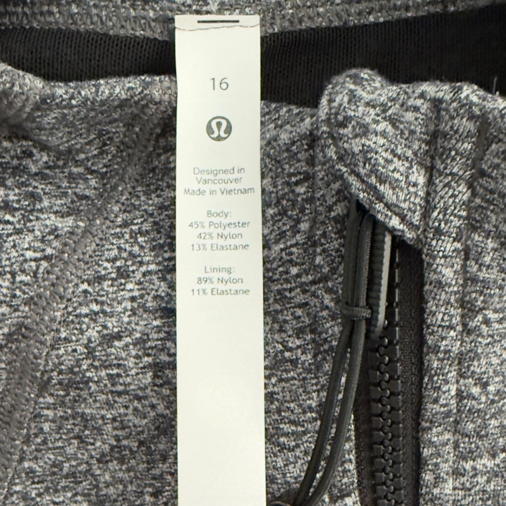 Lululemon Define Jacket Luon Heathered Black Size 16 - Picture 3 of 3